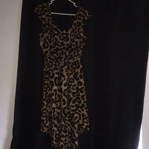 Cheetah hi low dress